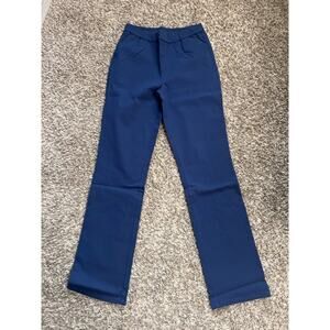 Lemon Way Womens Pants 10 Tall Navy Stretch Pull On Dress Pants Like New